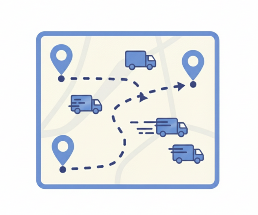 総走行距離が最短となる
最適解を算出