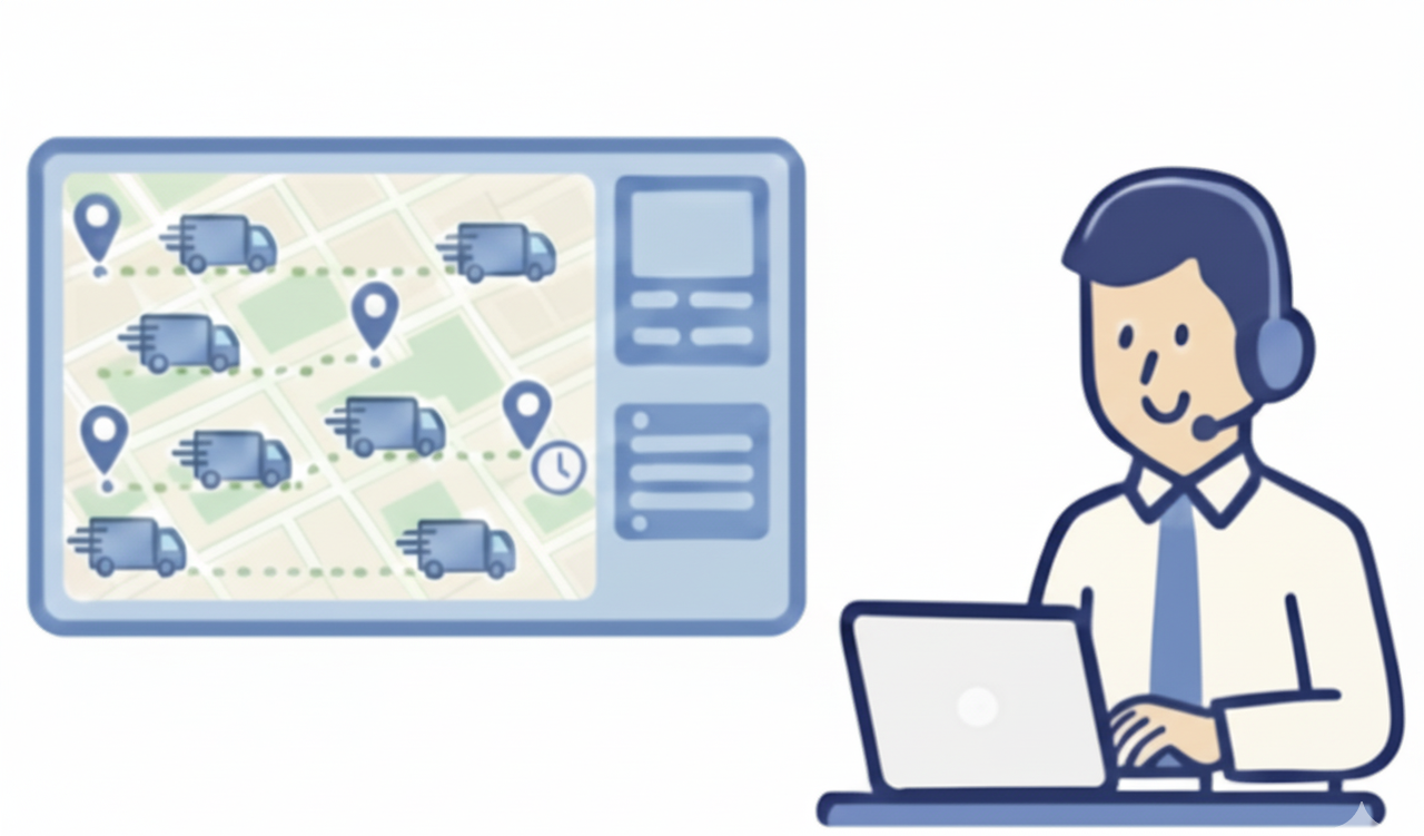 ドライバーの現在地と
配送状況が「見える化」